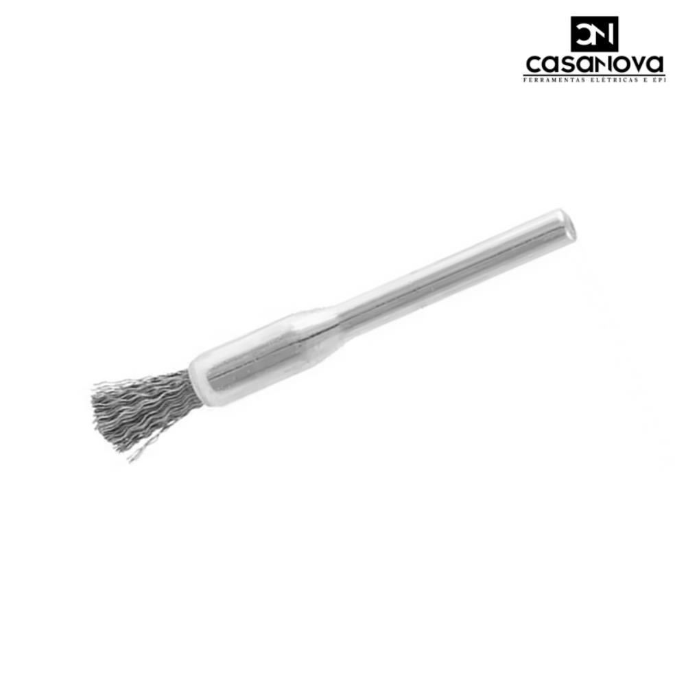 ESCOVA PINCEL COM HASTE 4MM HASTE: 3,1MM INOX  VONDER PARA MICRORETIFICA